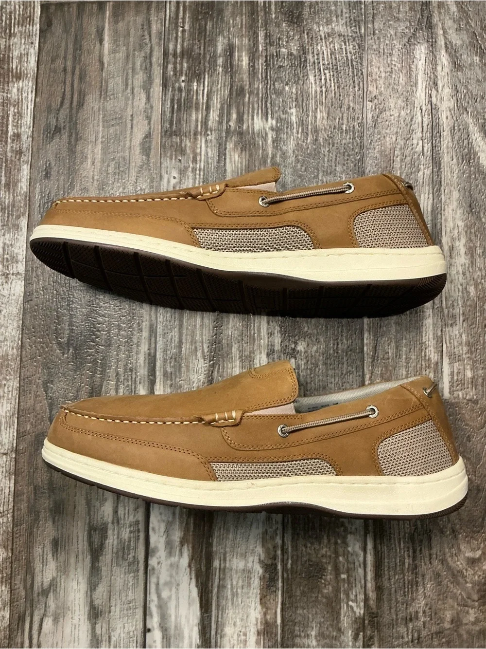 Dockers Men's Cognac Slip-On Leather Loafer Size 14